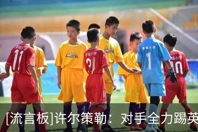 [流言板]许尔策勒：对手全力踢英超球队是常态，我们得尽力才行